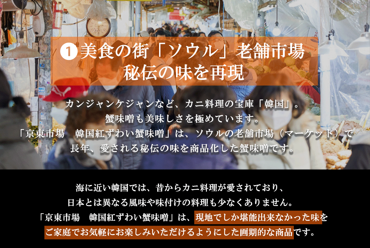 1.美食の街「ソウル」老舗市場の秘伝の味を再現